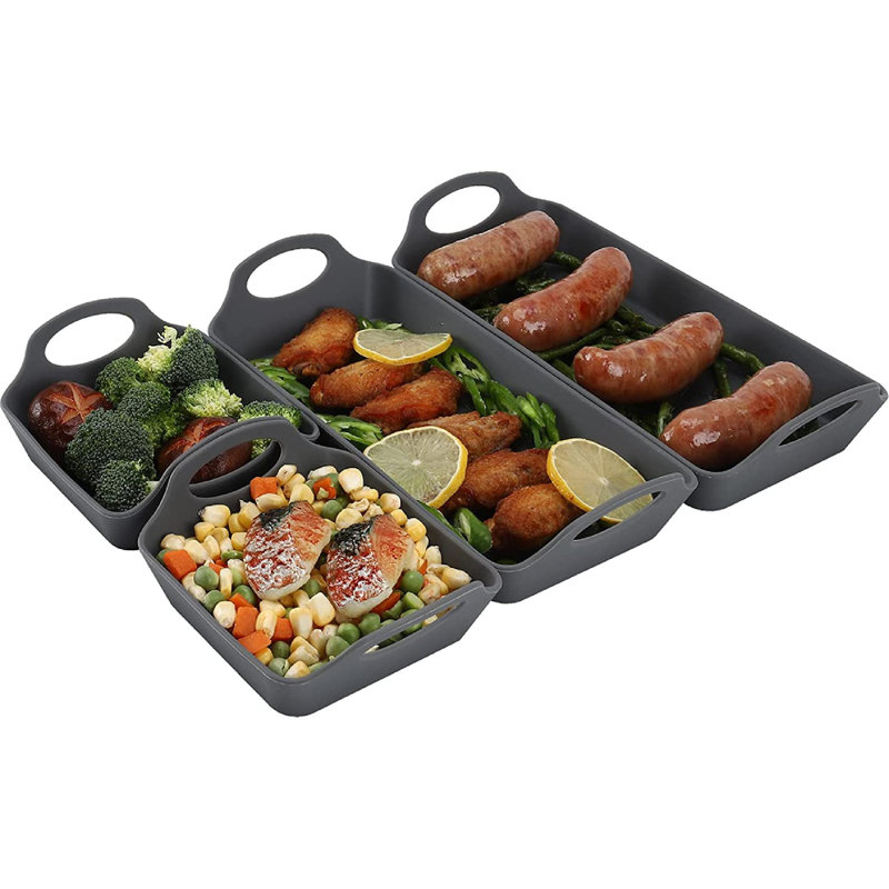 tokyolongco Silicone Baking Sheet Pan Dividers,Sturdy Heatproof Handles
